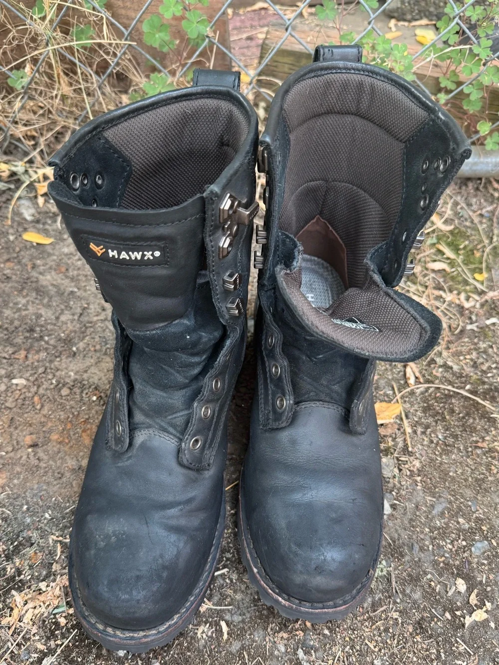 $140 HAWX Men's 8 inch Logger Composite Safety Toe Work Boots 9.5 D